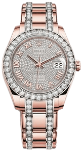 Rolex Pearlmaster Rose Gold Pave Diamond 39mm 86285