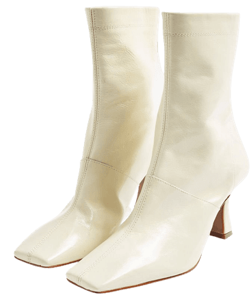 MAEVA Cream Flared Boots | Topshop