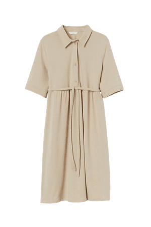 MAMA Pique Dress - Beige