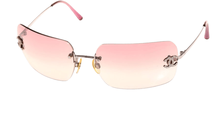 chanel pink rimless sunglasses - Google Search