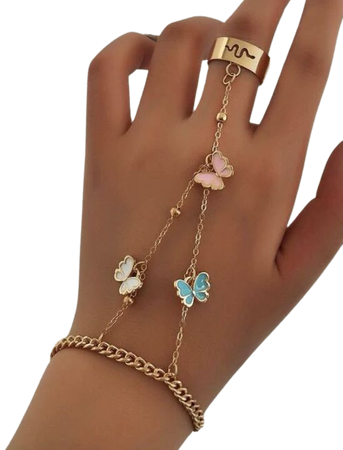 butterfly hand bracelet