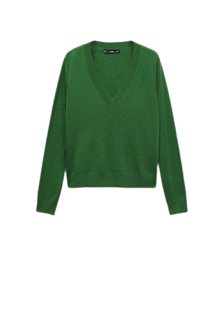 Fine-knit v-neck sweater - Women | Mango USA
