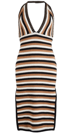 Chain Embellished Halter Neck Midi Dress | Karen Millen