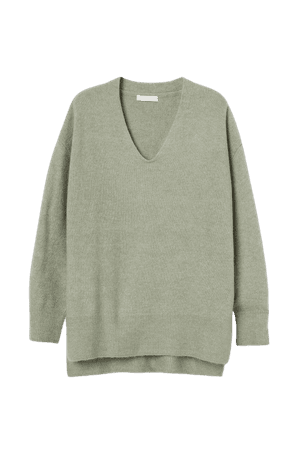 Sweater - Light green melange - Ladies | H&M US