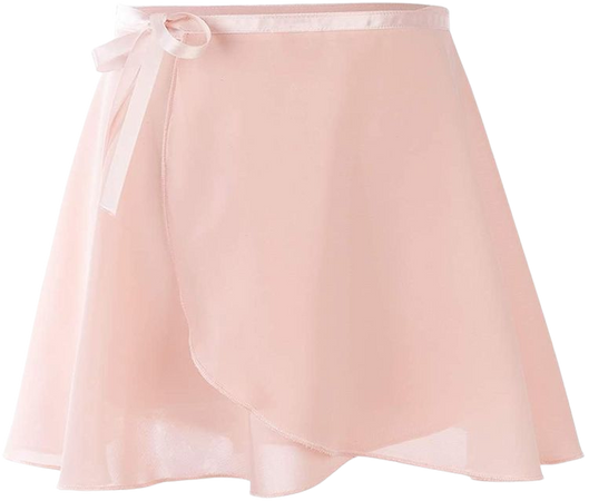 peach pink sheer wrap ballet skirt