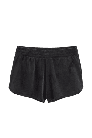Velour Shorts - Black - Ladies | H&M US