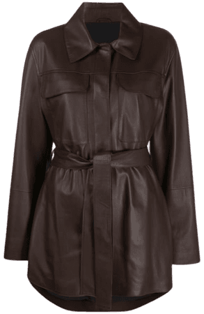 Brunello Cucinelli Belted Leather Jacket - Farfetch
