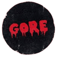 gore red sign gore sticker gore letters