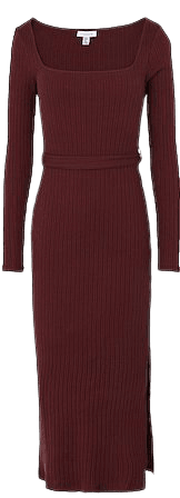 Topshop Jersey Midi Rib Belt Dress - Midi Dress - Women Topshop Midi Dress online on YOOX United States - 15090712IS