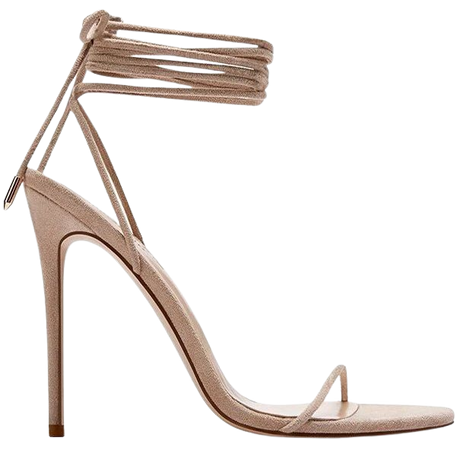 Barely There Lace Up Heel - Nude – Femme LA