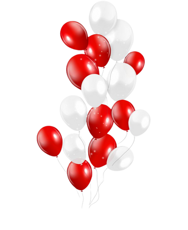 Set of Red Balloons Royalty Free Vector Image - VectorStock