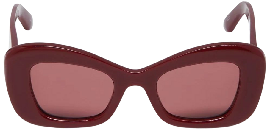 Alexander McQueen logo-lettering butterfly-frame Sunglasses - Farfetch