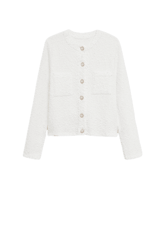 Pocket tweed cardigan - Women | Mango USA