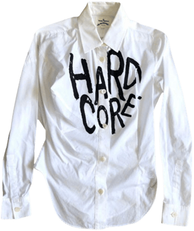 vivienne westwood anglomania hardcore white button up shirt