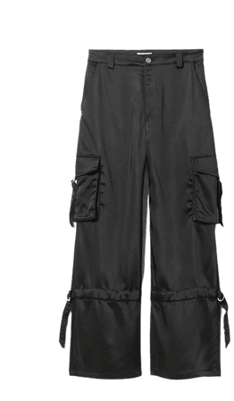 Garda Satin Trousers - Black - Weekday WW