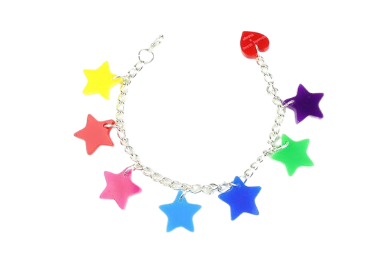 Rainbow Stars bracelet laser cut acrylic bracelet | Etsy