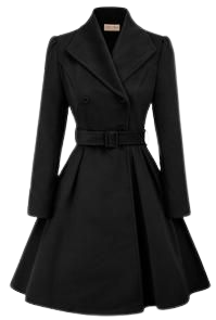 Black Lilly Wool Blend Vintage Style Coat – Glam And Pop