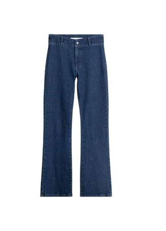 Flared jeans with slit - Denim - Women | Bershka