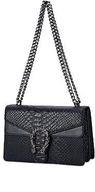 Amazon.com: Aiqudou Crossbody and Shoulder Square Handbag For Women - Fashion Snake-Print Leather Bag Metal Chain Satchel Bag and Evening Party Purse : Clothing, Shoes & Jewelry