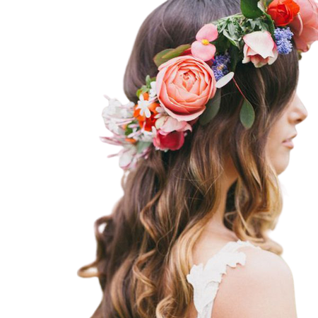 Handmade Floral Crown Flower Headband Hair Garland Wedding Headpiece | Wish