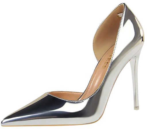 Pointed Toe High Heel Pumps In SILVER | ZAFUL 2024