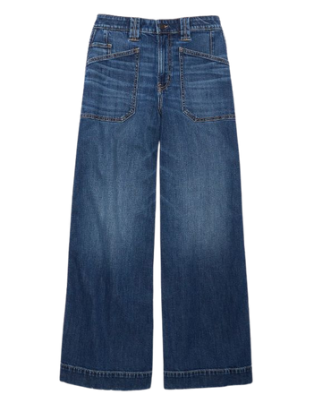 AE Dreamy Drape Ultra Wide-Leg Super High-Waisted Ripped Jean