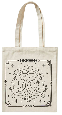 Zodiac Sign Graphic Tote Bag gemini