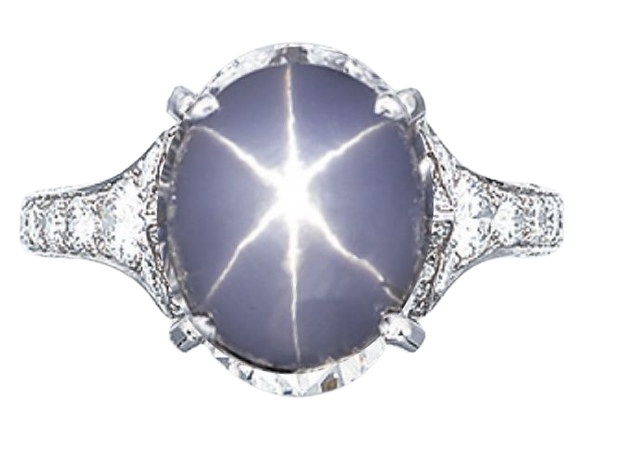 star sapphire and diamond ring