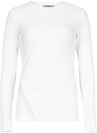 ALLSAINTS Gia Long Sleeve Ribbed Knit Top | Nordstrom