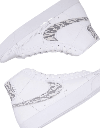 Nike Blazer Mid 77 sneakers in white and zebra print | ASOS