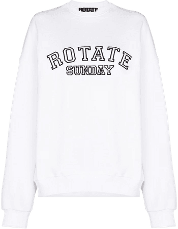 Shop ROTATE Iris crew-neck sweatshirt with Express Delivery - FARFETCH