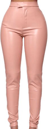 pink leather pant