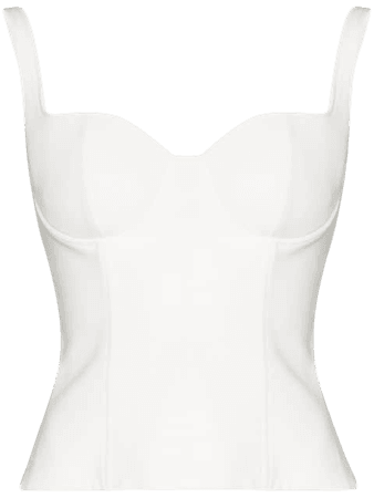 Alexander McQueen sweetheart-neck corset top - FARFETCH