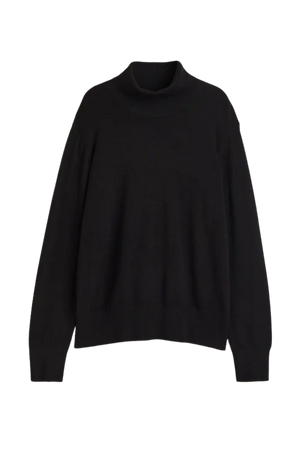 H&M+ Fine-knit Turtleneck Sweater - Black - Ladies | H&M US