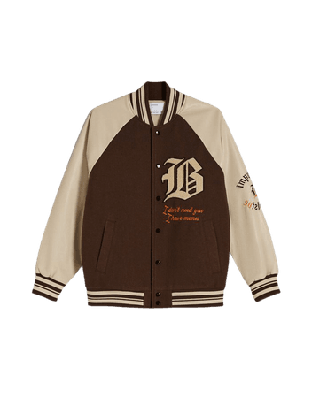 Varsity jacket with patches - Outerwear - Woman | Bershka