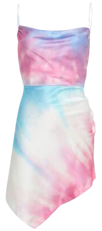 sleeveless Pastel tie dye dress
