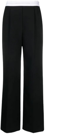 Alexander Wang logo-waistband straight-leg Trousers - Farfetch
