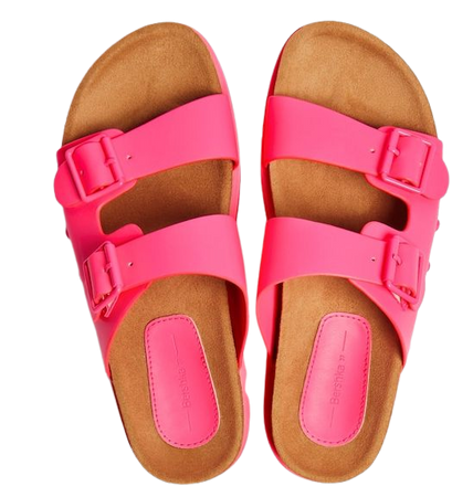 Flat platform sandals with buckles - Shoes - Woman | Bershka