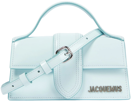 Le Bambino Small Leather Shoulder Bag in Blue - Jacquemus | Mytheresa