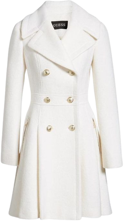 guess white trench coat