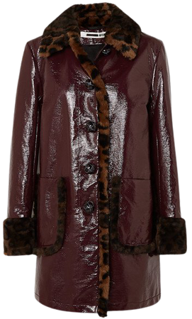 McQ Alexander McQueen | Leopard-print faux fur-trimmed coated-cotton coat | NET-A-PORTER.COM