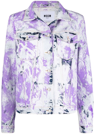 MSGM tie-dye denim jacket - FARFETCH