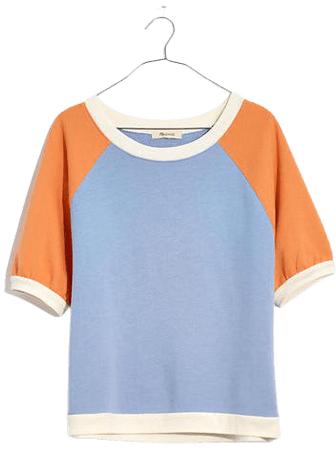 Short-Sleeve Sweatshirt in Colorblock