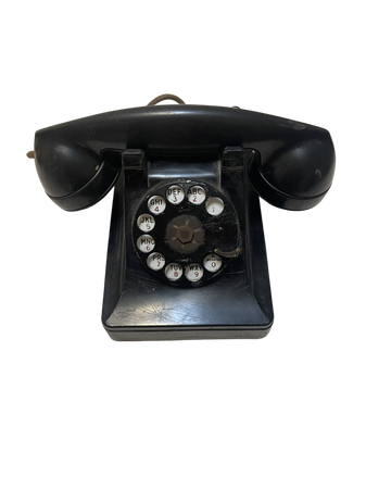 black rotary phone