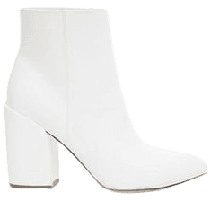 White Ankle Boot Heels