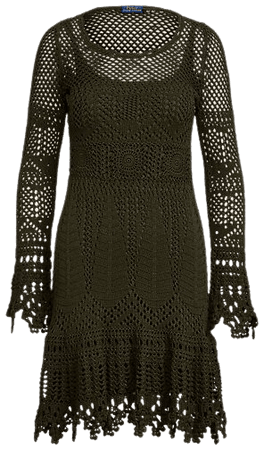 Pointelle-Knit Cotton Sweater Dress