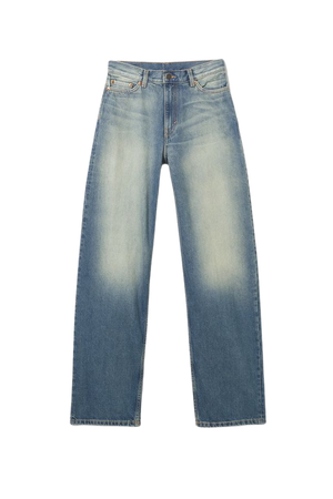 Rail Mid Loose Straight Jeans - Jackpot Blue - Weekday WW