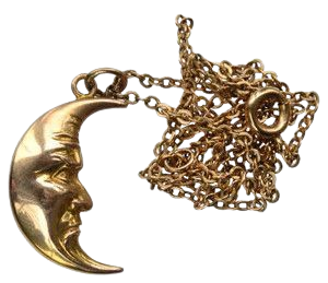 gold moon pendant