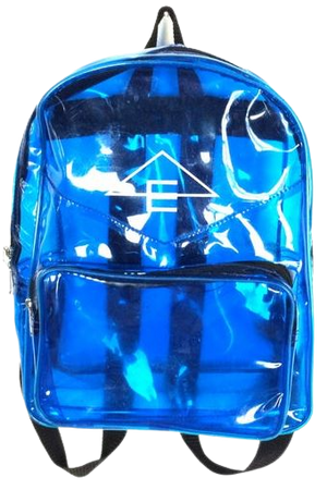 90's Cyber Blue Clear PVC Large Backpack | Etsy