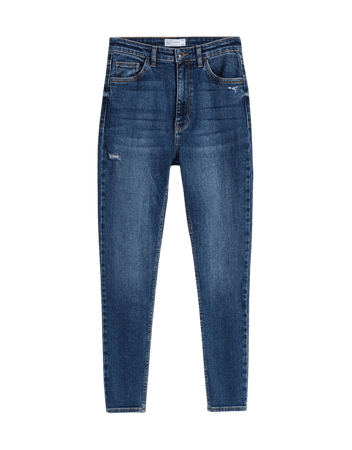 Super high-rise jeans - Denim - Woman | Bershka